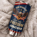 Personalized USA Freedom Tumbler 250 Years 1776-2026, American Eagle Cross Cup with Name, Patriotic Gift