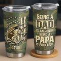 Personalized Fishing Dad Tumbler, Custom Name Fisherman Gift, Being a Dad Is Priceless Mug, Father’s Day Gift for Dad, Fishing Lover Cup