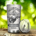 US Marine Corps Tumbler 2d 250th Anniversary 1775-2025, Personalized Military Cup with Name, USMC Gift for Veteran, Marine Corps Mug