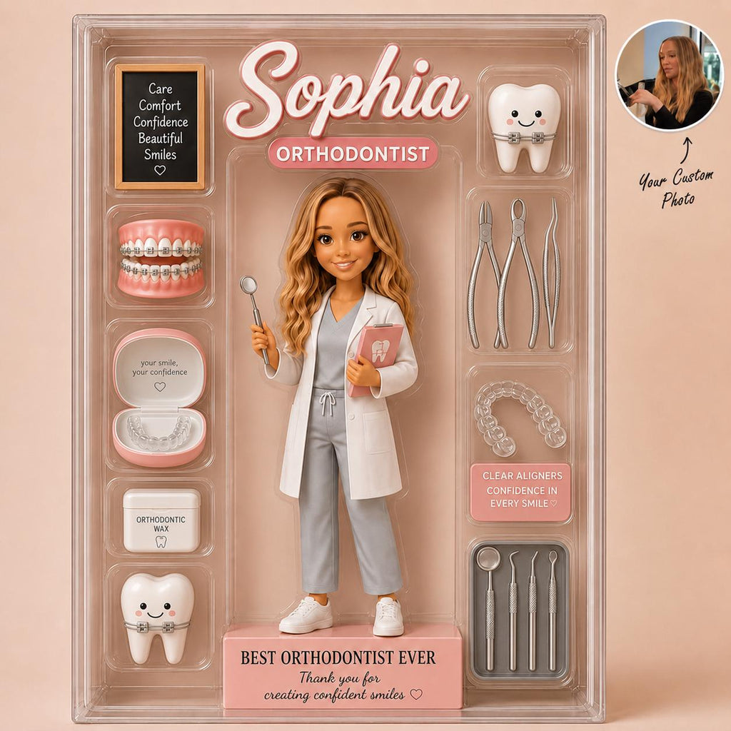 Custom Dentist Acrylic Block With Photo, Personalized Dental Doctor Desk Decor, Best Dentist Ever Gift, Smile Clinic Keepsake