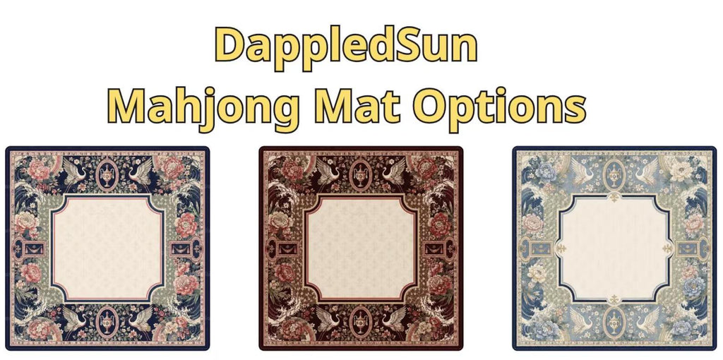 Vintage Chinoiserie Mahjong Mat, Swan & Peony Floral Mahjong Table Cover, Elegant Garden Game Mat, Gift for Mahjong Lovers
