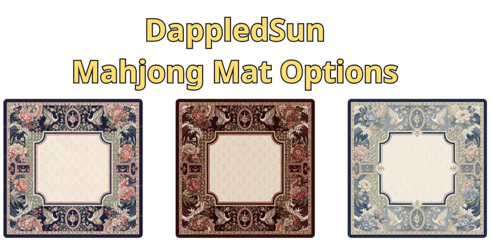 Vintage Chinoiserie Mahjong Mat, Swan & Peony Floral Mahjong Table Cover, Elegant Garden Game Mat, Gift for Mahjong Lovers